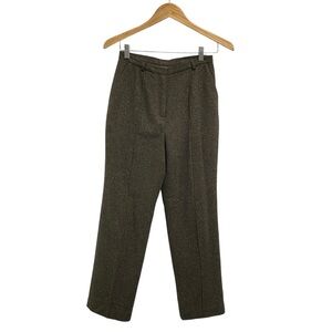Caslon Wool & Silk Pleated Trouser Pants In Dark Olive